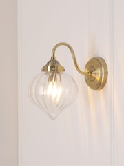Laura Ashley Antique Brass Whitham Wall Light - Image 1 of 5