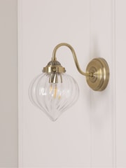 Laura Ashley Antique Brass Whitham Wall Light - Image 2 of 5