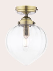 Laura Ashley Brass Whitham Flush Fitting Ceiling Light - Image 3 of 7