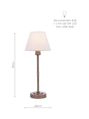 Laura Ashley Bronze Denston Table Lamp - Image 8 of 8