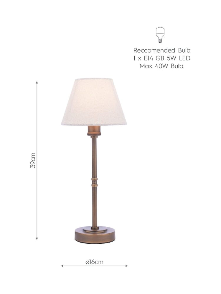 Laura Ashley Bronze Denston Table Lamp - Image 8 of 8