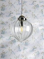 Laura Ashley Polished Nickel Whitham Single Pendant Ceiling Light - Image 2 of 7
