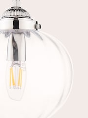 Laura Ashley Polished Nickel Whitham Single Pendant Ceiling Light - Image 6 of 7