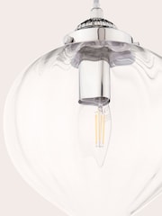 Laura Ashley Polished Nickel Whitham Single Pendant Ceiling Light - Image 7 of 7