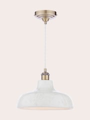 Laura Ashley Ivory Pussy Willow 3 Light Semi Pendant Ceiling Light - Image 4 of 6