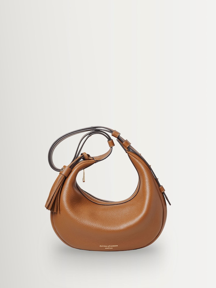 Aspinal of London Brown Crescent Small Bag - Image 1 of 5 Aspinal of London Brown Crescent Small Bag - Image 1 of 5