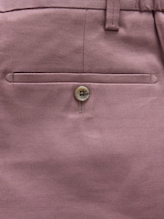 Pink Slim Fit Motionflex Linen TENCEL™ Lyocell Blend Smart Trousers - Image 10 of 10