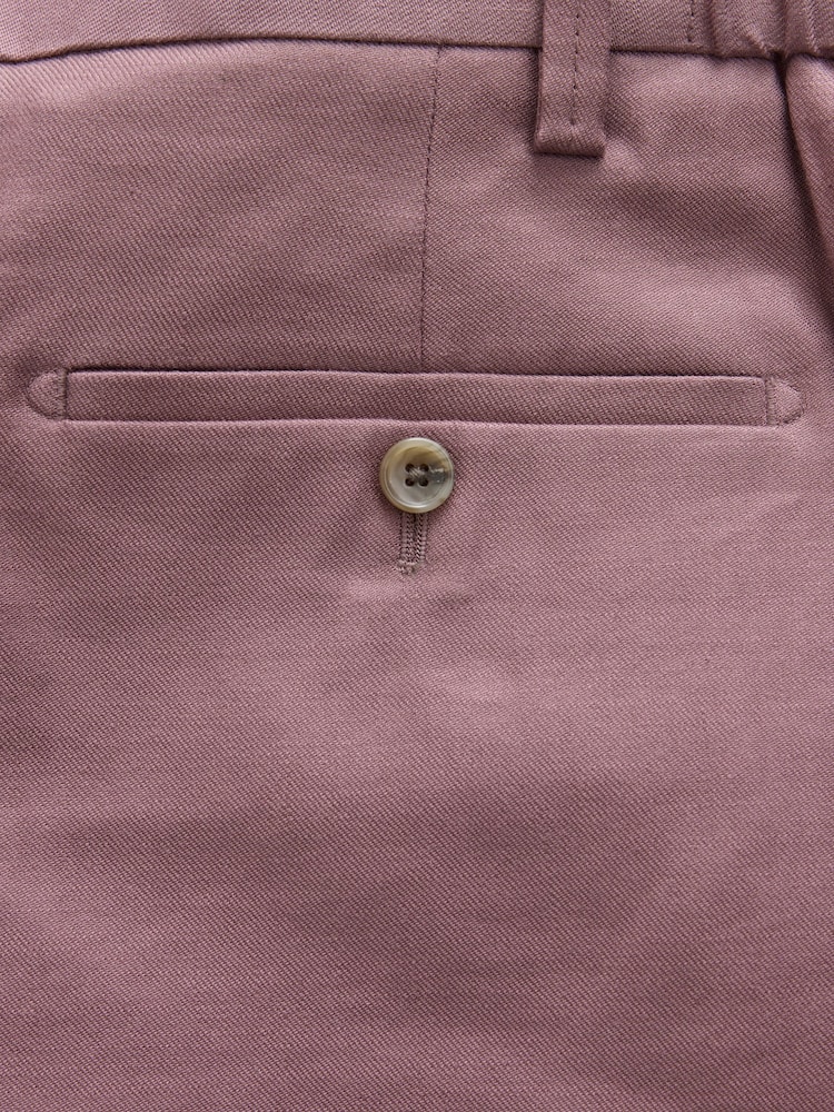 Pink Slim Fit Motionflex Linen TENCEL™ Lyocell Blend Smart Trousers - Image 10 of 10 Pink Slim Fit Motionflex Linen TENCEL™ Lyocell Blend Smart Trousers - Image 10 of 10