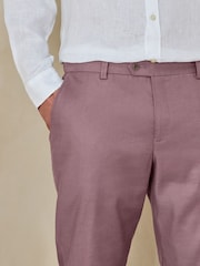 粉色 - Motionflex Linen TENCEL™ Lyocell Blend Smart Trousers - 圖片 4，共 9