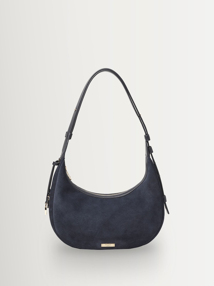 Aspinal of London Blue Crescent Small Bag - Image 2 of 6 Aspinal of London Blue Crescent Small Bag - Image 2 of 6