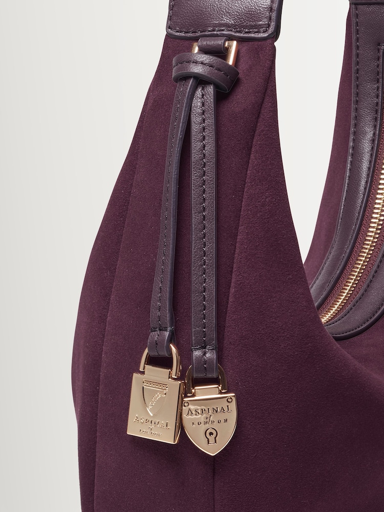 Aspinal of London Red Crescent Small Bag - Image 6 of 6 Aspinal of London Red Crescent Small Bag - Image 6 of 6