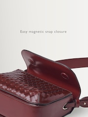 Rojo - Aspinal of London Ella Slot Weave Smooth Leather Bag - Imagen 7 de 9