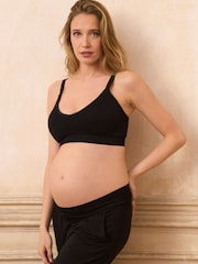 Seraphine Black Seamless Maternity Bra - Image 1 of 8