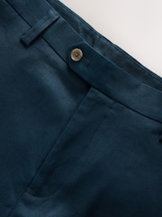 海軍藍 - Motionflex Linen TENCEL™ Lyocell Blend Smart Trousers - 圖片 8，共 9