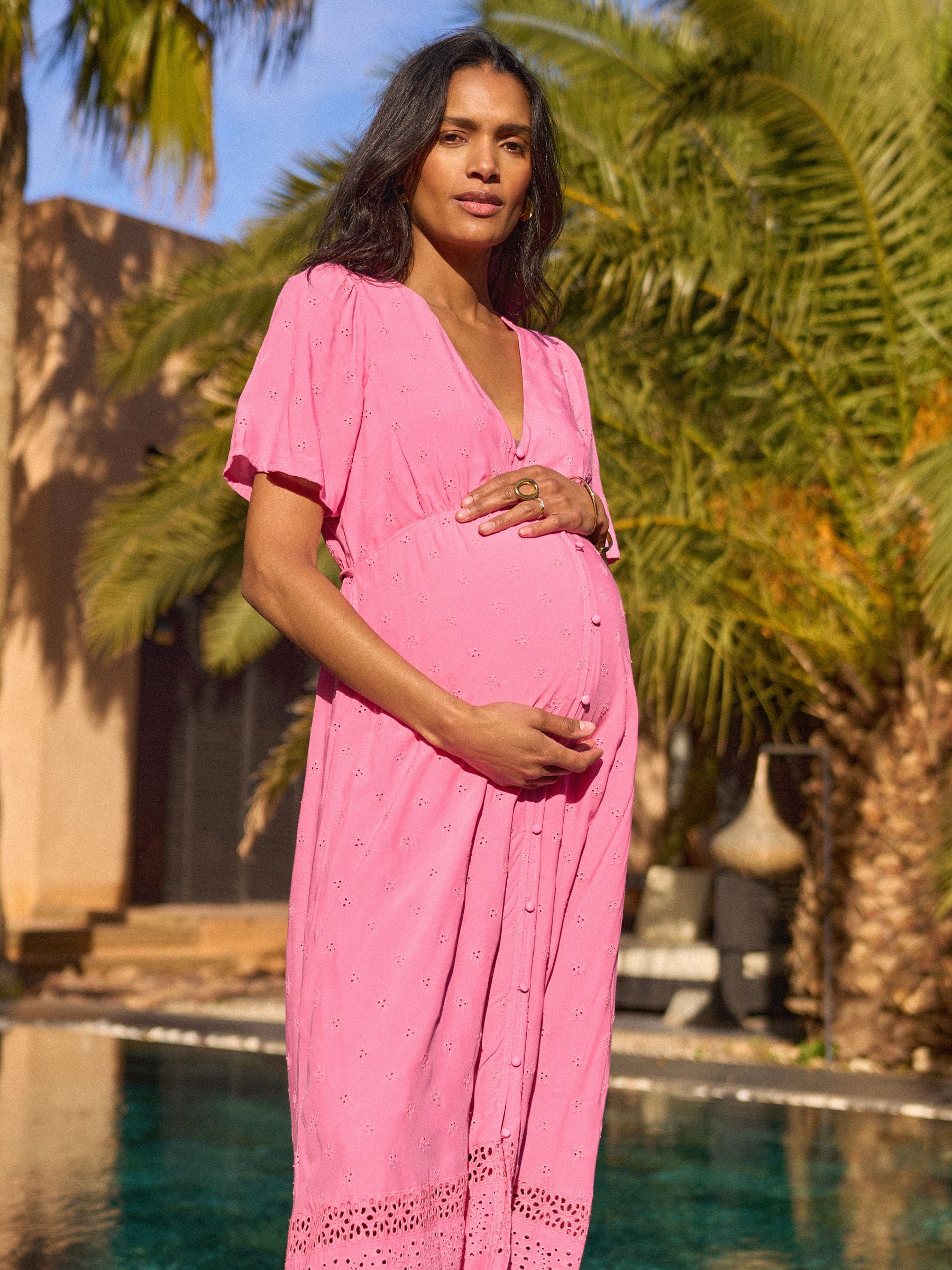 Buy Seraphine Pink Petite Maternity & Nursing Broderie Anglaise