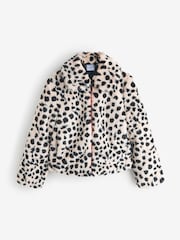 SCAMP & DUDE Cream Faux Fur Jacket Cheetah - Image 1 of 1