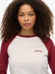Superdry Red Essential Logo Retro Long Sleeve Top - Image 5 of 6