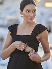Seraphine Black Skin-to-Skin Jersey Short Sleeve Top - Image 3 of 7