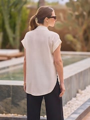 Seraphine White Maternity Textured Blouse - Image 5 of 5