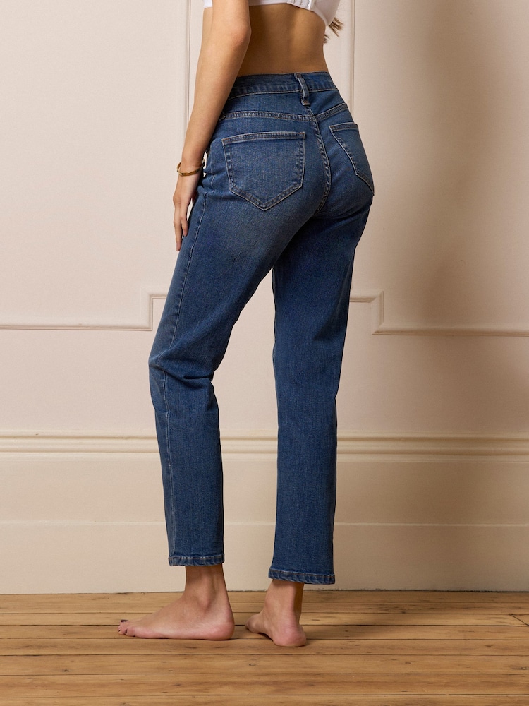 Seraphine Mid Blue Wash Premium Underbump Maternity Slim-Fit Jeans - Image 6 of 6