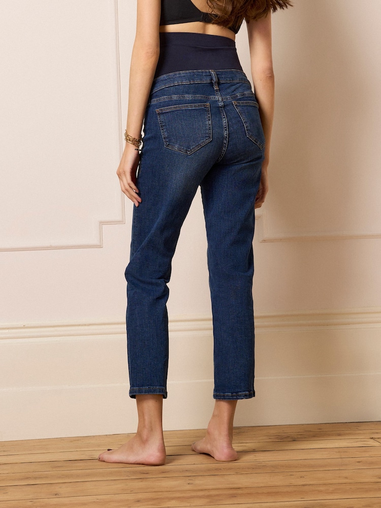 Seraphine Mid Blue Wash Premium Overbump Maternity Slim-Fit Jeans - Image 6 of 6 Seraphine Mid Blue Wash Premium Overbump Maternity Slim-Fit Jeans - Image 6 of 6
