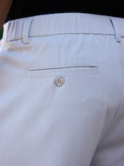 MAUVAIS Cream Como Relaxed Fit Pleated Tailored Trouser in Beige - Image 5 of 7
