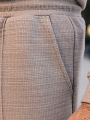 MAUVAIS Natural Leandre Straight Leg Premium Textured Joggers - Image 5 of 5