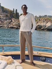 MAUVAIS Blanca Pointelle Open Collar Jumper - Image 3 of 5