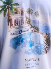 MAUVAIS White Chasing Sunsets Graphic Oversized T-Shirt - Image 5 of 6