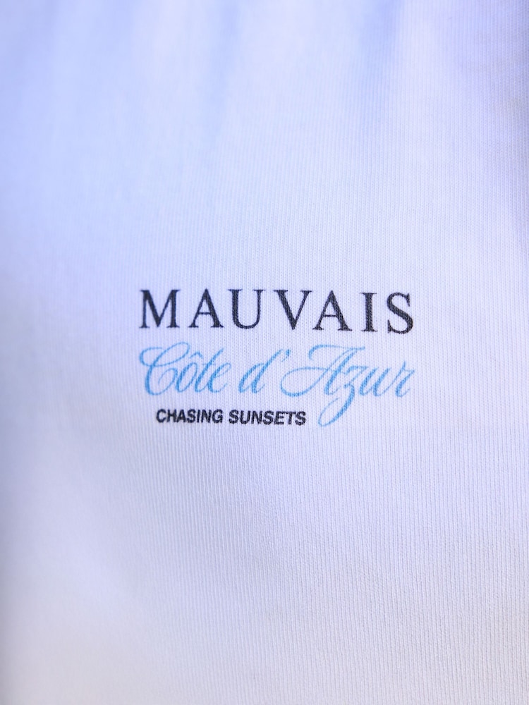MAUVAIS White Chasing Sunsets Graphic Oversized T-Shirt - Image 6 of 6 MAUVAIS White Chasing Sunsets Graphic Oversized T-Shirt - Image 6 of 6