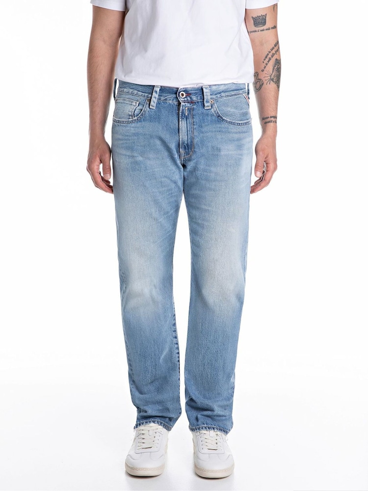 Replay Light Blue Denim Deryck Regular-Fit Jeans - Image 1 of 2