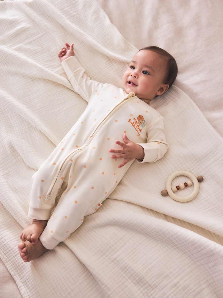 Neutral My First Halloween Two Way Zip Baby Sleepsuit (0mths-3yrs) - Image 2 of 13 Neutral My First Halloween Two Way Zip Baby Sleepsuit (0mths-3yrs) - Image 2 of 13