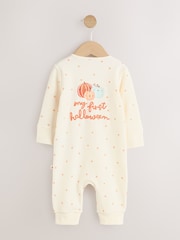 Neutral My First Halloween Two Way Zip Baby Sleepsuit (0mths-3yrs) - Image 6 of 13