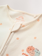 Neutral My First Halloween Two Way Zip Baby Sleepsuit (0mths-3yrs) - Image 8 of 13