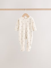 Neutralno - Mikro runo Dvosmerni rar bebe Sleepsuits 4 paket - Slika 3 od 12