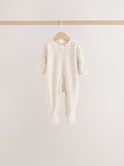 Neutralno - Mikro runo Dvosmerni rar bebe Sleepsuits 4 paket - Slika 4 od 12