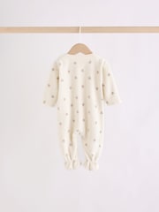 Neutralno - Mikro runo Dvosmerni rar bebe Sleepsuits 4 paket - Slika 5 od 12