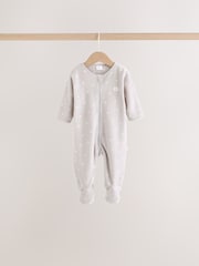 Neutralno - Mikro runo Dvosmerni rar bebe Sleepsuits 4 paket - Slika 6 od 12