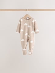 Neutralno - Mikro runo Dvosmerni rar bebe Sleepsuits 4 paket - Slika 7 od 12