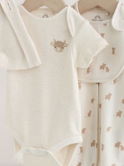 Neutral Hamish Sleepsuit, Bodysuit, Hat and Bib Set 4 Piece (0-9mths) - Image 7 of 9