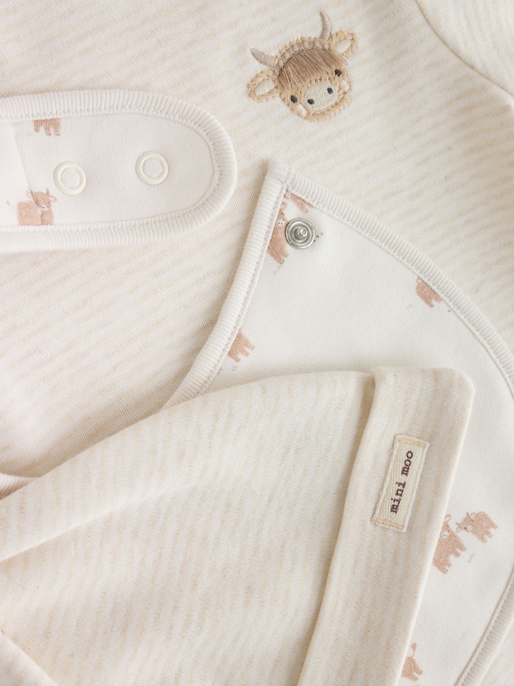Neutral Hamish Sleepsuit, Bodysuit, Hat and Bib Set 4 Piece (0-9mths) - Image 9 of 9 Neutral Hamish Sleepsuit, Bodysuit, Hat and Bib Set 4 Piece (0-9mths) - Image 9 of 9