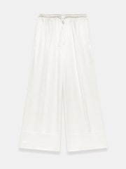 Mint Velvet White Satin Wide Leg Trousers - Image 6 of 7