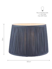 Laura Ashley Midnight Blue Hemsley Pleated Silk Empire Easyfit Lamp Shade - Image 7 of 8