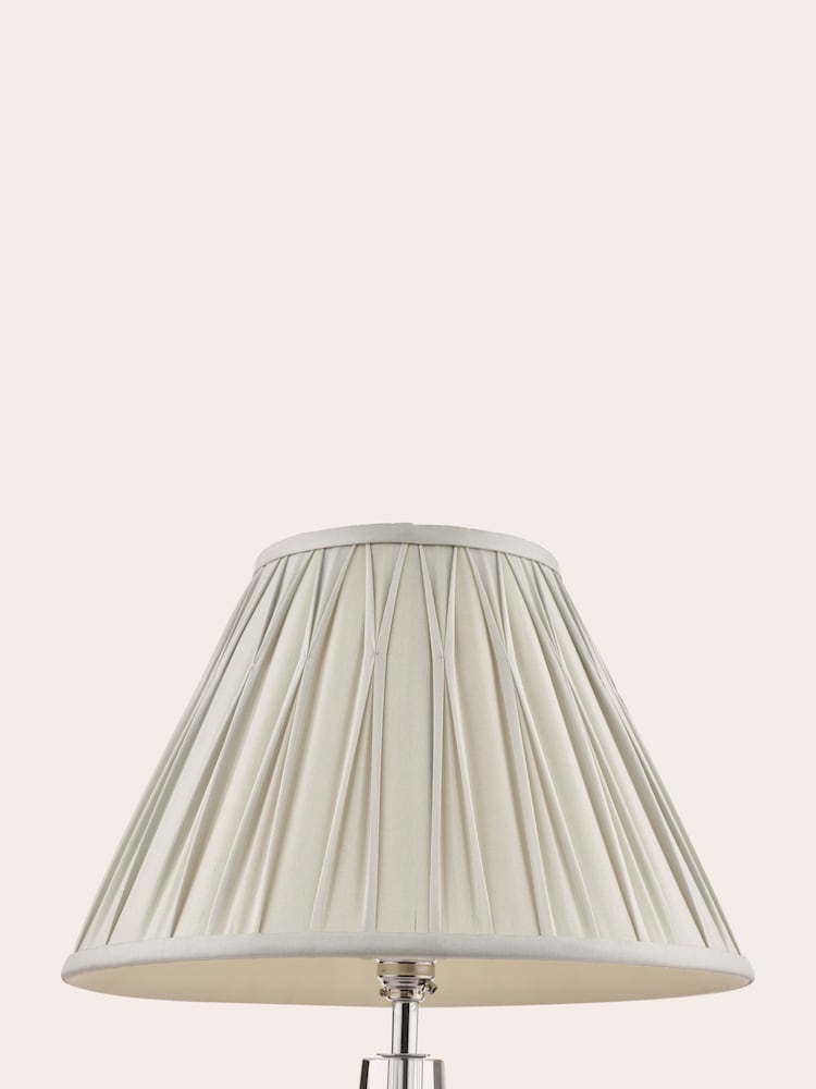 Laura Ashley Silver Fenn Silk Empire Easyfit Lamp Shade - Image 2 of 8