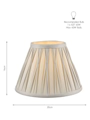Laura Ashley Silver Fenn Silk Empire Easyfit Lamp Shade - Image 4 of 8