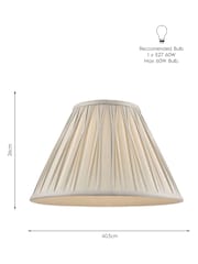 Laura Ashley Silver Fenn Silk Empire Easyfit Lamp Shade - Image 8 of 8