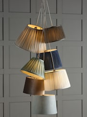 Laura Ashley Blue Fenn Silk Empire Easyfit Lamp Shade - Image 3 of 8