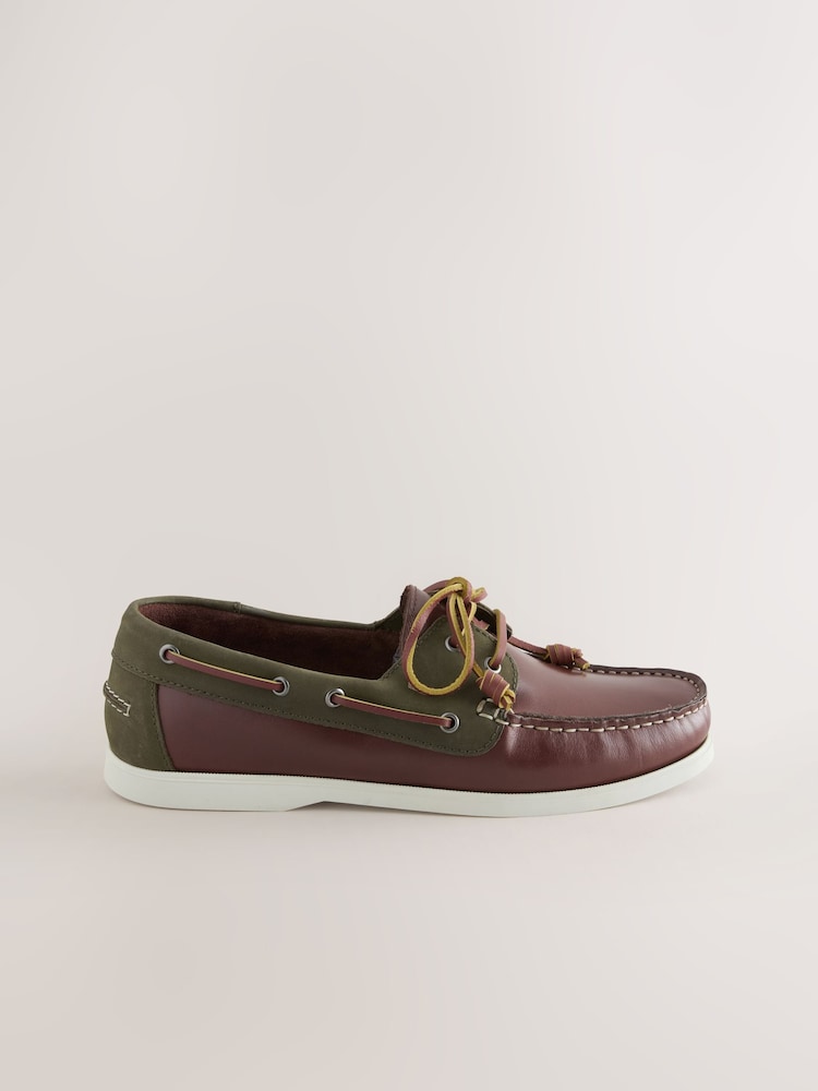 Brown Leather Boat Shoes - Image 2 of 6 Brown Leather Boat Shoes - Image 2 of 6