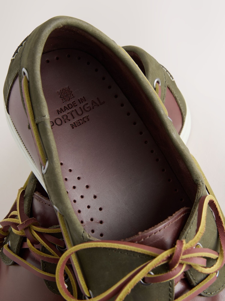 Brown Leather Boat Shoes - Image 7 of 7