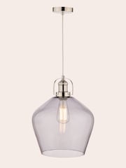 Laura Ashley Grey Rye Pendant Ceiling Light - Image 3 of 6